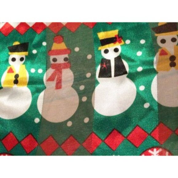 Vintage Christmas Snowman Polyester Scarf - Picture 3 of 7